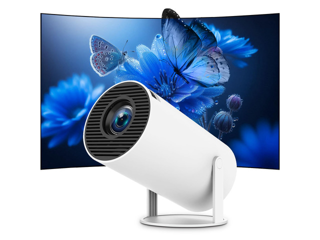 Mini Projector, Portable Smart Projector 4K WiFi 6 BT 5.4 [Built-in App] Auto Keystone, Movie Projector Compatible With HDMI/USB/TV...