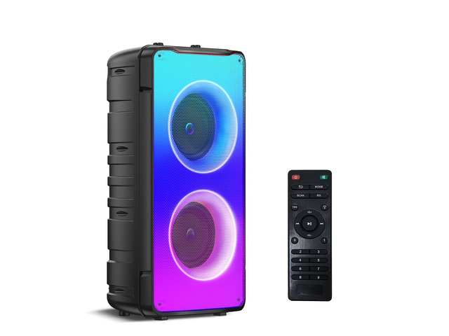 Bluetooth Speakers, 60W(80W Peak) Portable Loud Wireless Stereo Speaker with Rich Bass, Bluetooth 5.0, FM Radio, Colorful Light, TWS Pairing, EQ,...