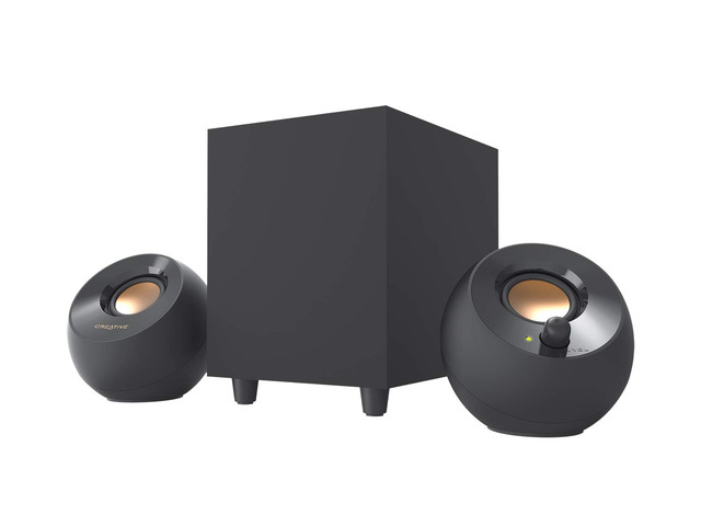 Creative Pebble Plus 2.1 USB-Powered Desktop Speakers with Powerful Down-Firing Subwoofer and Far-Field Drivers, Up to 8W RMS Total Power for...
