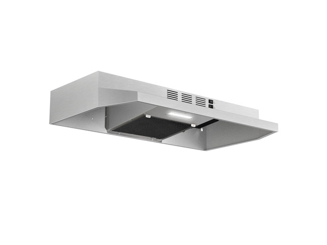 Range Hood 30 inch Under Cabinet, Stainless Steel Kitchen Vent Hood 280CFM, Built-in Kitchen Stove Hood w/Rocker Button Control, Ducted/Ductless...