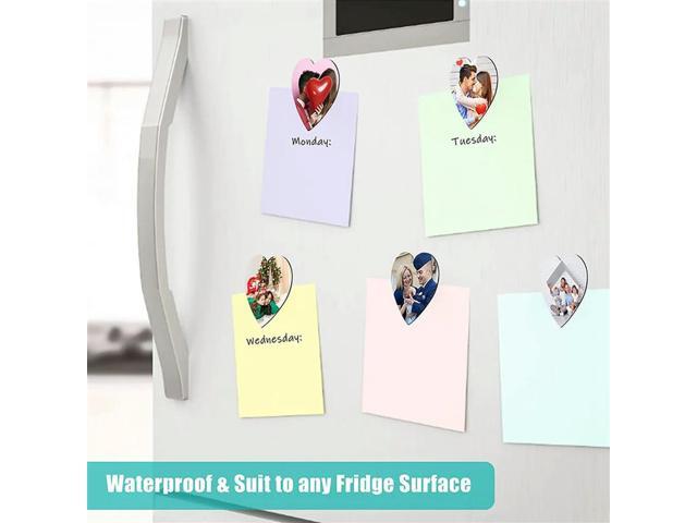 60Pcs Heart Shaped Sublimation Magnet Blanks Wedding Valentines Day Refrigerator Magnets Love Heart Wall Door Decoration