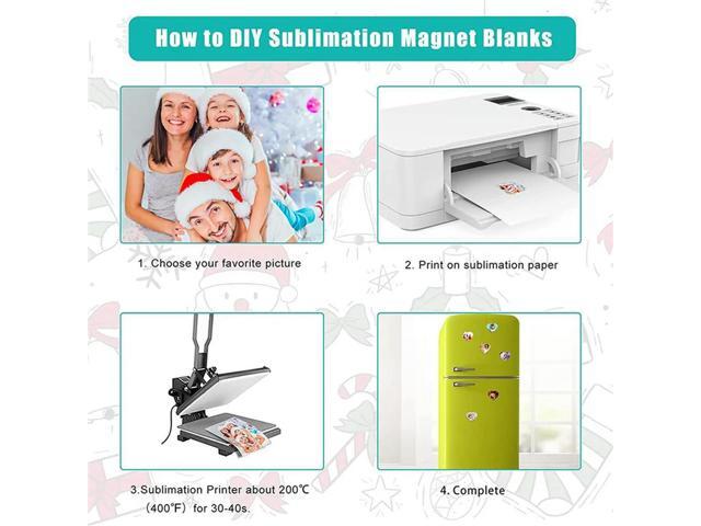 60Pcs Heart Shaped Sublimation Magnet Blanks Wedding Valentines Day Refrigerator Magnets Love Heart Wall Door Decoration