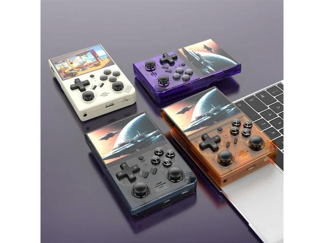 R35plus Retro Video Game Console 64G 30,000+ Games 3.5In IPS Screen Handheld Game Console Plastic Linux System For GBA PSP PS1,D