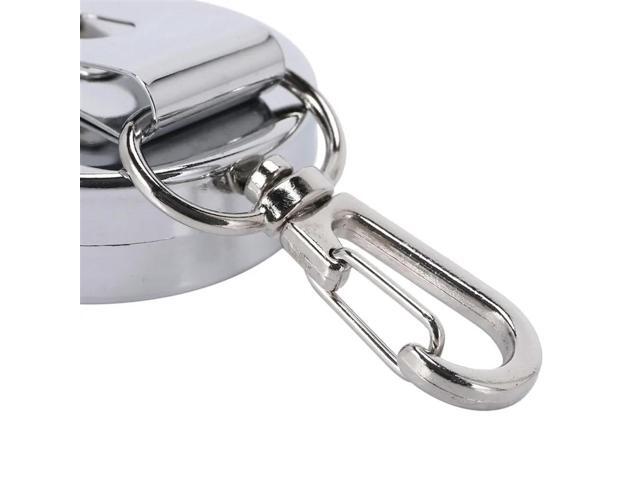 18 Pcs Stainless Silver Retractable Key Chain Recoil Keyring Heavy Duty Steel