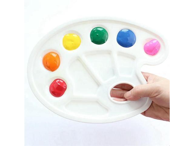 45 Pcs No Spill Paint Cups Set With Paint Brushes And Paint Tray Palette, Paint Cups With Lids For Kids Art Painting