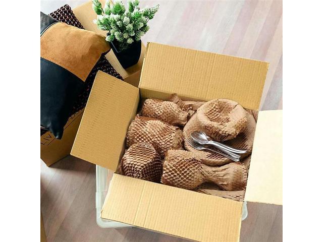 10 Roll Recycled Packing Paper 12Inch X 33FT Eco Honeycomb Paper For Moving Packaging Wrap Recycle Cushion Material