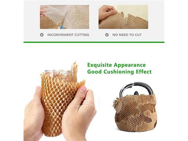 10 Roll Recycled Packing Paper 12Inch X 33FT Eco Honeycomb Paper For Moving Packaging Wrap Recycle Cushion Material
