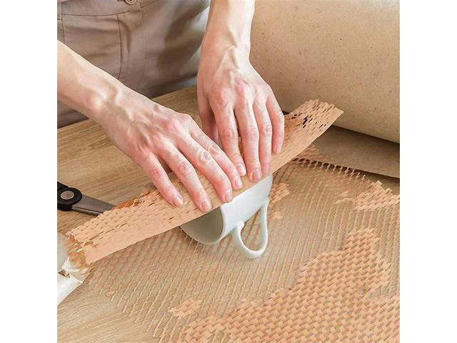 10 Roll Recycled Packing Paper 12Inch X 33FT Eco Honeycomb Paper For Moving Packaging Wrap Recycle Cushion Material