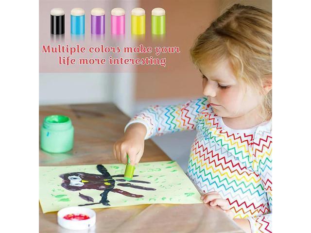 300 Pieces Finger Sponge Daubers Finger Painting Sponge Craft Drawing Sponge Dauber Set For Painting Art Ink Crafts