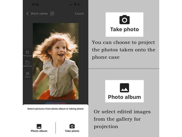 Photo Rear Projection DIY Phone Case Instantly Displays Photos On Back Cover For