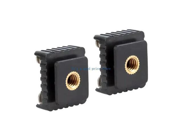 2Pcs Cold Hot Shoe Adapter Standard Mount Hotshoe to 1/4 Thread For Flash Tripod Photo Studio Photography Accessories