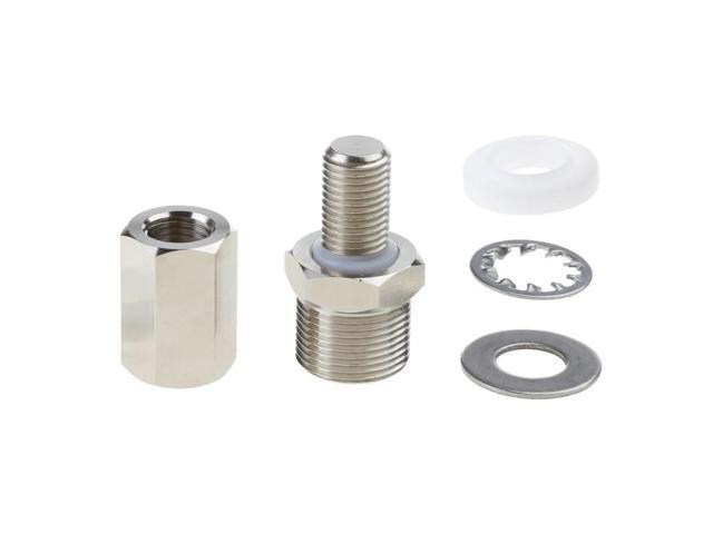 3/8' x 24 Stud CB Antenna Mount to SO-239 Adapter fit 1/2' Hole by Heavy Chrome-Plated Brass for CB Ham Radio Antenna