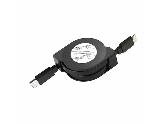 Retractable PD 60W USB C to USB C Data Cable, Notebook Fast Charging Cord Compatible with Type C Phone Switch Tablets