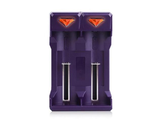 Compactly USB Charger For 2A/3A Rechargeable Batteries With Double Slots And Real Time LED Status Indicator