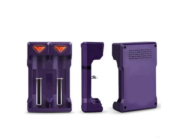 Compactly USB Charger For 2A/3A Rechargeable Batteries With Double Slots And Real Time LED Status Indicator
