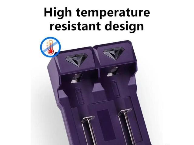Compactly USB Charger For 2A/3A Rechargeable Batteries With Double Slots And Real Time LED Status Indicator