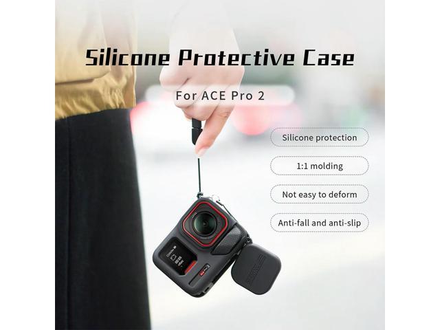 For Ace Pro 2 Silicone Protective Case Cover Anti-Scratch Frame Case Lens Cap for Ace Pro 2 Action Accessories