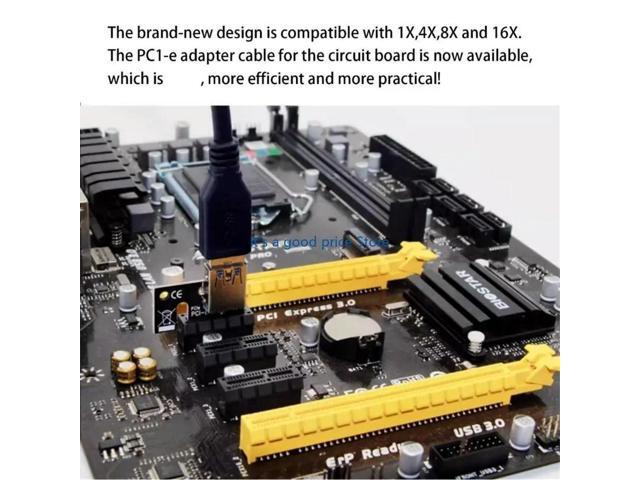 PCIe 1X To 16X External Graphics Card Adapter With USB3.0 Cable for Laptop Gaming Multimedia Practical Solution Computer