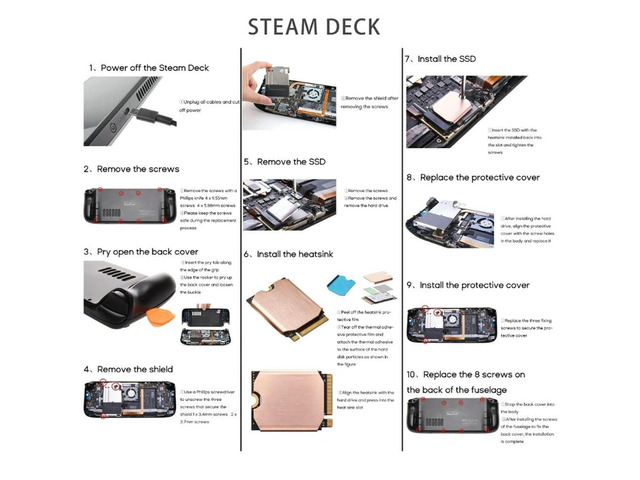 M.2 Hard Disk Pure-Copper Heatsink Solid State Drives Cooling Heatsink Radiator For Steam-Deck 2230 SN740