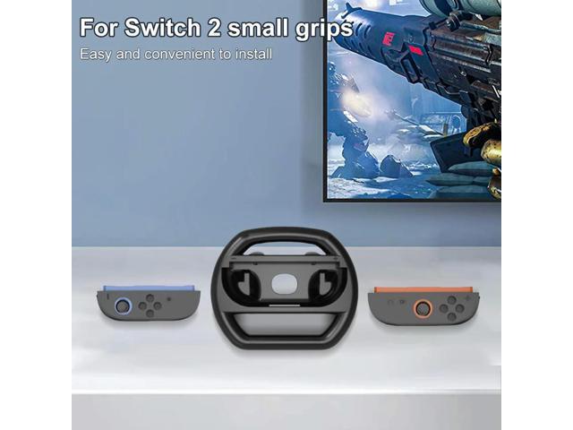 2pcs/Set Racing Steering Wheels for Switch 2 Handle Stand Holder Plastic Racing Game Wheel for Nintendo for Switch 2 Controller