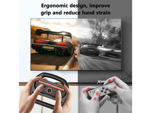 2pcs/Set Racing Steering Wheels for Switch 2 Handle Stand Holder Plastic Racing Game Wheel for Nintendo for Switch 2 Controller