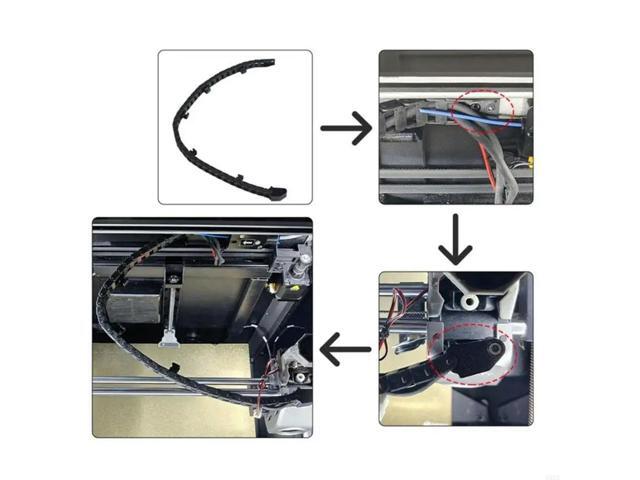 3D Printing K1Max Open Drag Chain Kit for K1s Series Models with Nylon Chain and Additional Installation Parts