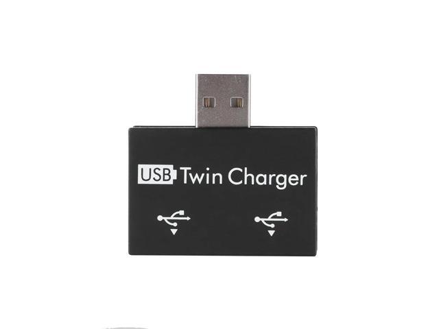 USB2.0 Male to Twin Charger Dual 2 Port USB Splitter Hub Adapter Converter