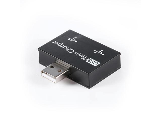 USB2.0 Male to Twin Charger Dual 2 Port USB Splitter Hub Adapter Converter