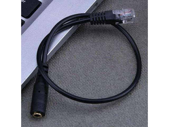 1pc 3.5mm Audio Jack Female to Male RJ9 Plug Adapter Converter Cable