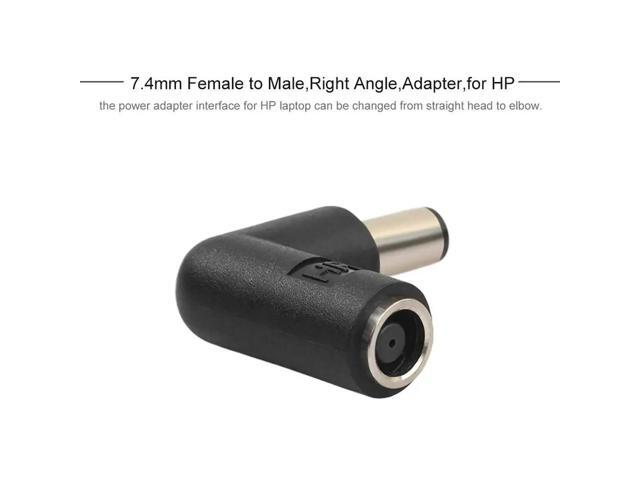 7.4mm Female to 7.4mm Male Right Angle Connector Adapter for Laptop