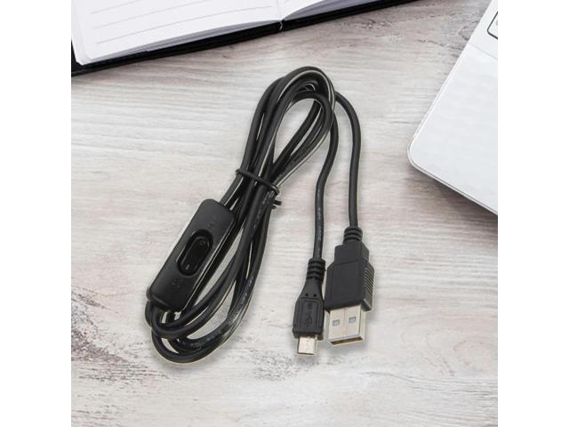 Micro USB Male Extension Cord with ON/Off USB Extension Cable with Switch Cable Extension Toggle for USB Lamp Fan Desk Lamp