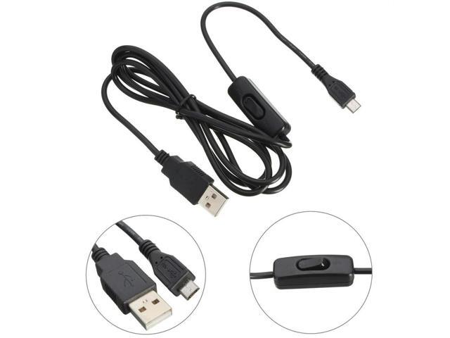 Micro USB Male Extension Cord with ON/Off USB Extension Cable with Switch Cable Extension Toggle for USB Lamp Fan Desk Lamp