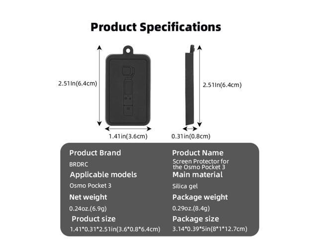 Screen Protective Cover Waterproof Silicone Screen Protector Case Anti-dust Gimbal Camera Protective Case for Osmo Pocket 3