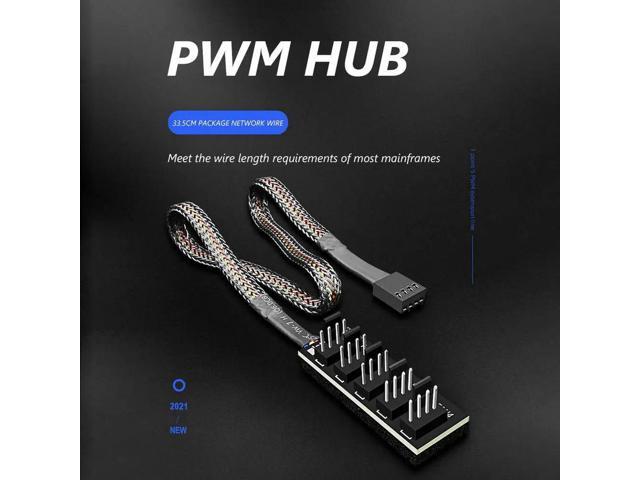 1 to 5 4Pin PWM Fan Hub CPU Fan PC Case Cooling Fan Power Extension Cable