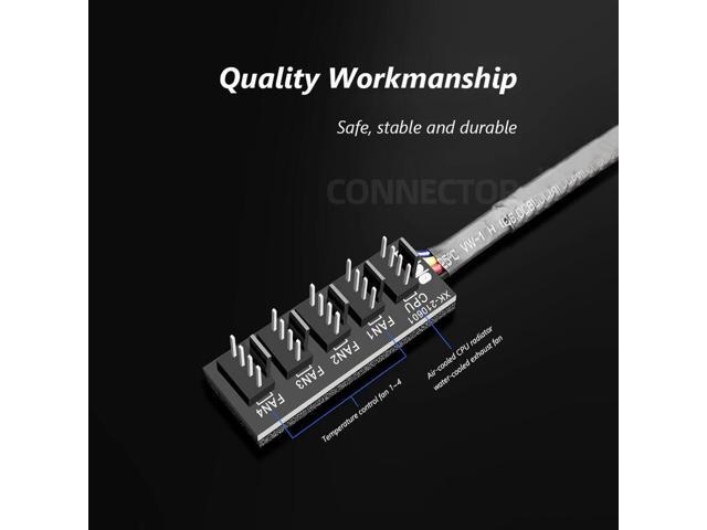 1 to 5 4Pin PWM Fan Hub CPU Fan PC Case Cooling Fan Power Extension Cable