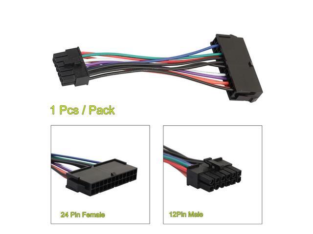 ATX 24-Pin Female to 12-Pin Male PSU Converter Adapter for Q87H3