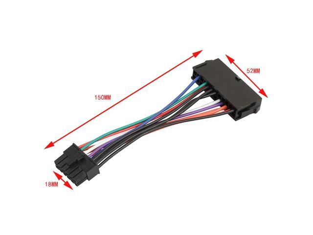 15cm ATX 24 Pin Motherboard Power Cable 12 Pin Converter Cord for Q87H3-AM