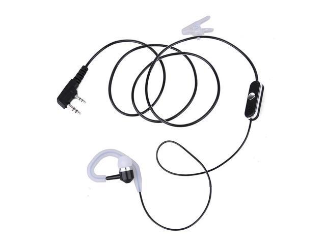K Plug Headset Earphones PTT MIC Radio Earpiece Headset Walkie Talkie Accessories Replacement for BAOFENG KENWOOD Retevis HYT