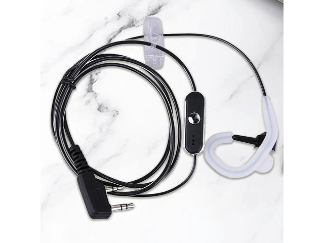 K Plug Headset Earphones PTT MIC Radio Earpiece Headset Walkie Talkie Accessories Replacement for BAOFENG KENWOOD Retevis HYT