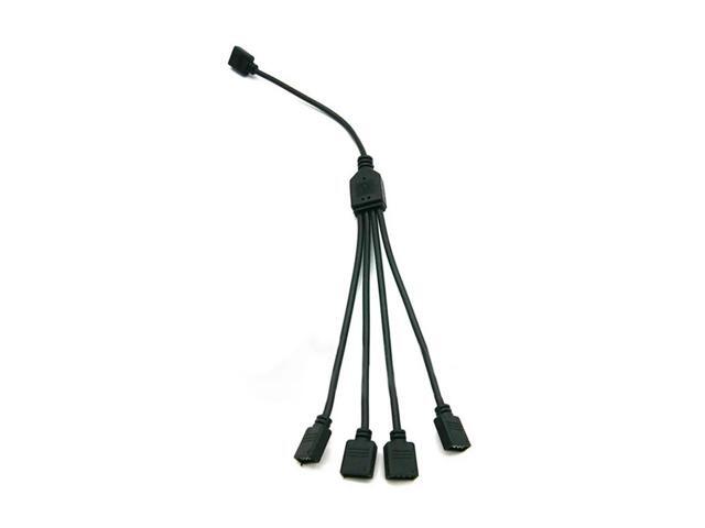 1 To 4 4pin Extension Cable 12V 30cm Rgb Connector Computer Accessories Rgb Splitter Adapter for Aura Led Light Bar for /