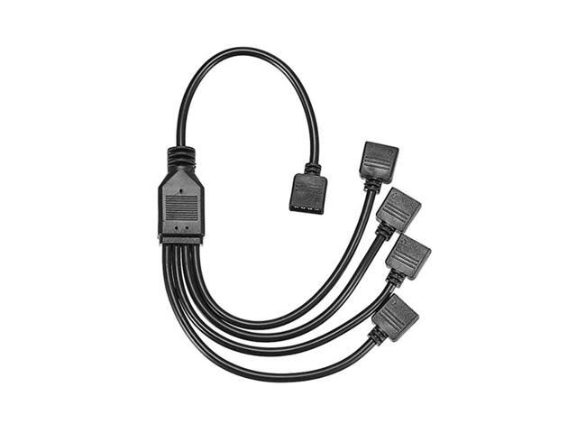 1 To 4 4pin Extension Cable 12V 30cm Rgb Connector Computer Accessories Rgb Splitter Adapter for Aura Led Light Bar for /