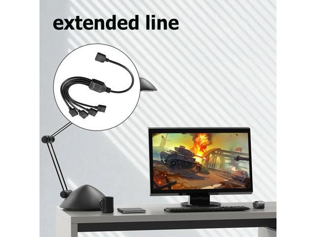 1 To 4 4pin Extension Cable 12V 30cm Rgb Connector Computer Accessories Rgb Splitter Adapter for Aura Led Light Bar for /