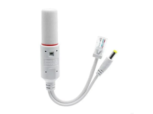 Injector Molding Waterproof PoE Splitter Adapters, Converts 48V to 12V, Data & Power Solution for Phones DC38-57V Input
