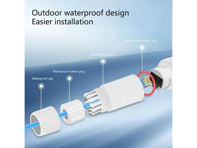 Injector Molding Waterproof PoE Splitter Adapters, Converts 48V to 12V, Data & Power Solution for Phones DC38-57V Input