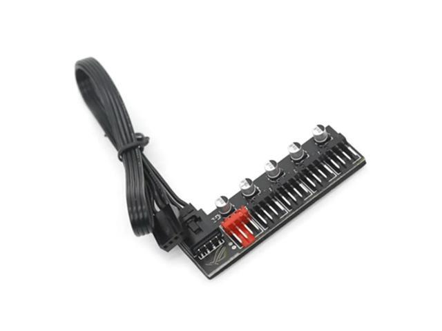 5 Port Desktop PC Cooling Fan Hub Splitter Controller for 4 Pin PWM Fan