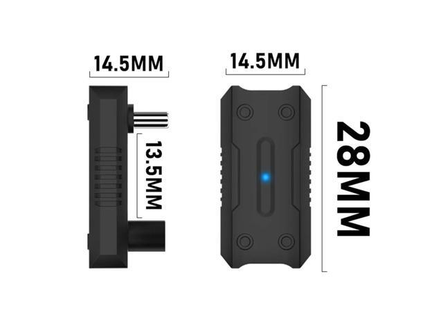 USB-C To USB-C Adapter 20Gbps USB-C Male To USB-C Female Adapter 8K@60Hz 180 Degree U-shaped for Rog Ally/NS Switch Console