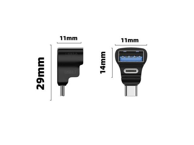 1 To 2 USB-C To USB-C USB-A Adapter 20Gbps USB-C Male To USB-C USB-A Female Adapter 8K 60HZ 180 Degree U-shaped for STEAM DECK