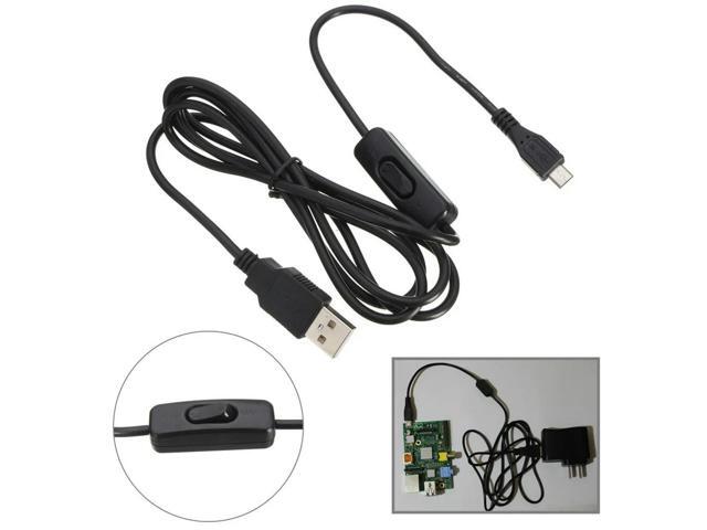 USB Data Cable with ON/Off Power Supply Line Adapter with Switch Cable Extension Toggle for USB LED Strips Fan Charger Laptop