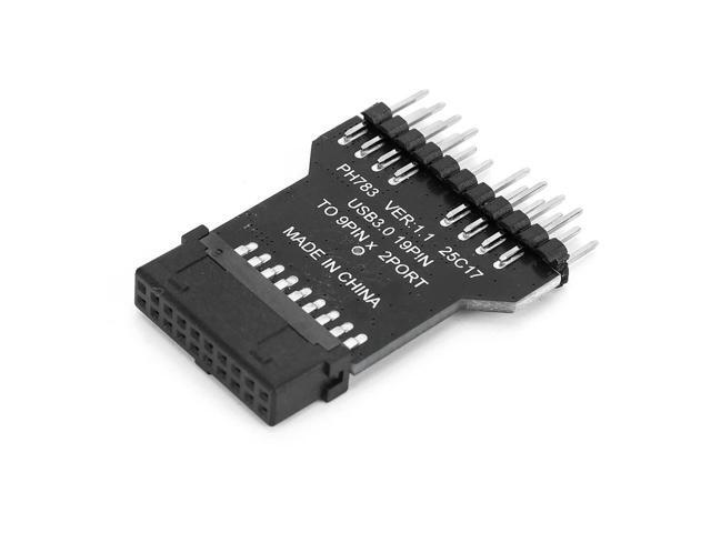 USB 3.0 19PIN To USB 2.0 9PIN 1 To 2 Extension Wear Resist Interface Expansion Card for Motherboard Dual USB Hub Connectors