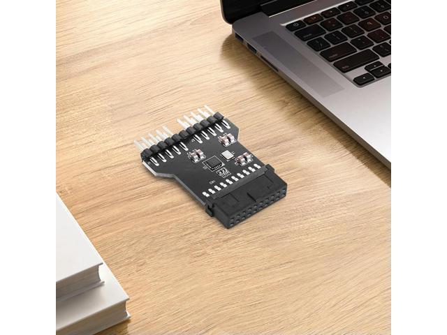 USB 3.0 19PIN To USB 2.0 9PIN 1 To 2 Extension Wear Resist Interface Expansion Card for Motherboard Dual USB Hub Connectors